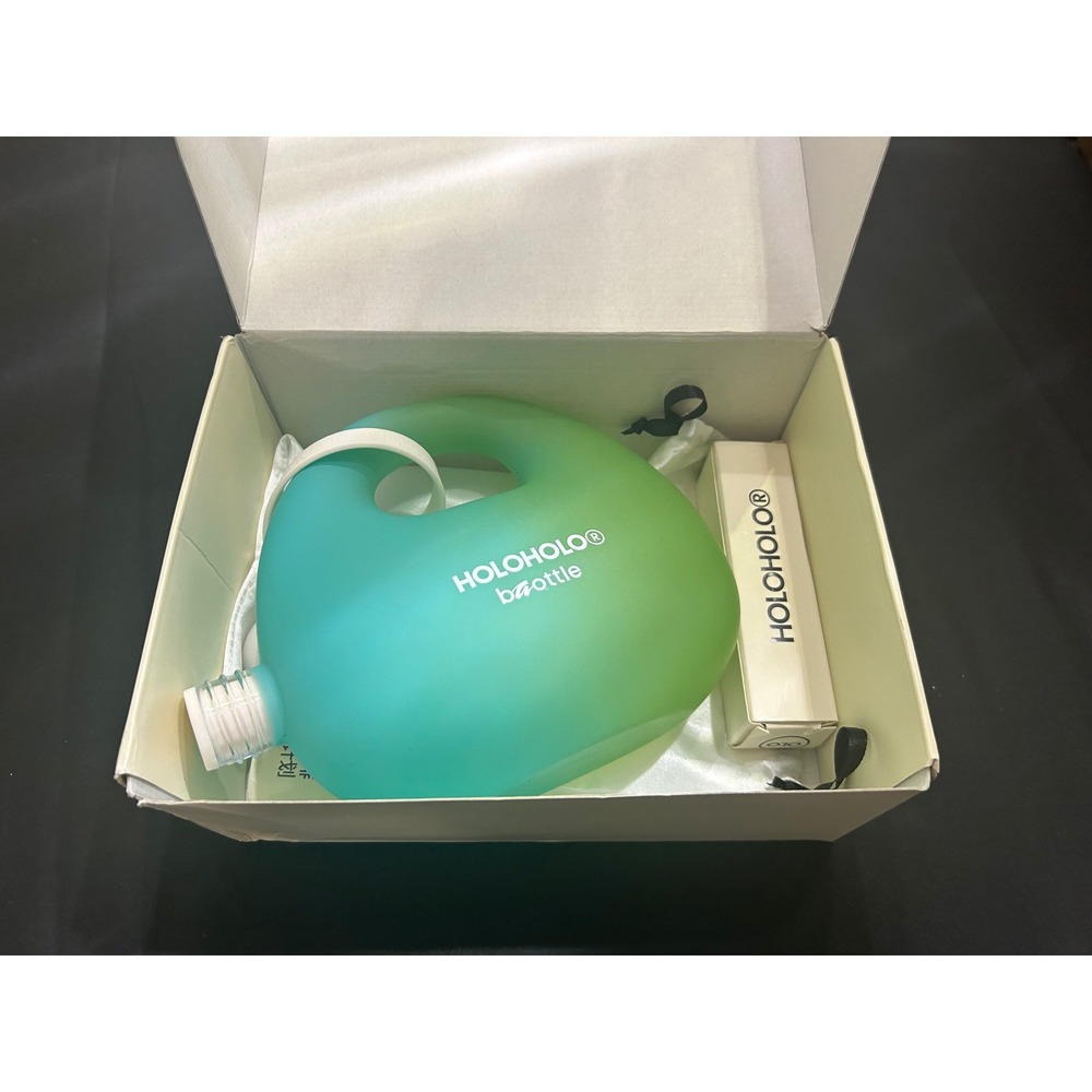 HOLOHOLO 1200ML Tritan Bag Bottle Green Blue Water Bottle New in Box
